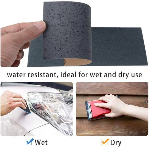 Pro Grade 25 Piece Sandpaper Set For Wet Dry Sanding With Grit Levels 1000 2000 3000 5000 7000 Silicon Carbide Sheets usage