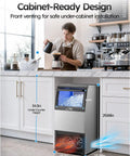 Heavy Duty Commercial Ice Maker Cranks Out 100 Lbs Crystal Clear Ice Daily With No Sweat Installation And Party Ready Cooling for bars and kitchens.