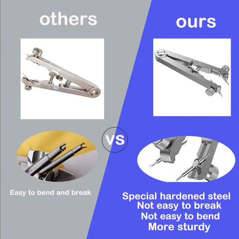 Watch Spring Bar Pliers Tool With Hardened Steel 10 Tip Pins For Watch Band Replacement vs competitors