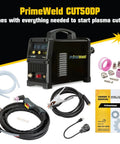 50A Air Inverter Plasma Cutter With Non-Touch Pilot Arc, Dual Voltage 110V/220V And Dual Frequency 50Hz/60Hz, Portable Metal Cutting Tool, CUT50DP