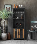 Kick Back In Style With This Sharp Iron Wine Cabinet Featuring A Sleek Industrial Look And Heavy Duty Multi Shelf Storage Perfect For Your Home Bar Or Dining Room No Sweat Setup Keeps Every Bottle Tidy Without The Fuss.