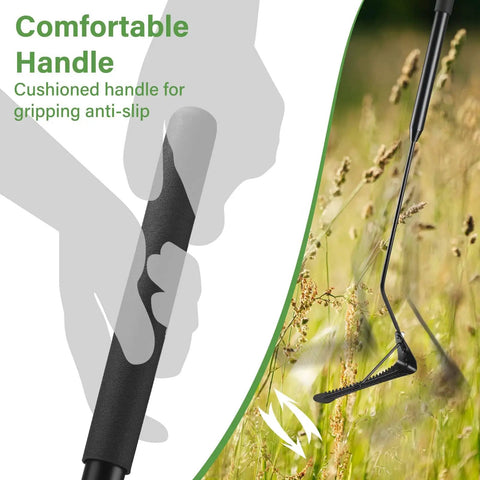 36 Inch Grass Whip With Double Edged Serrated Blade For Tall Grass And Overgrown Weeds Manual Yard Work Tool illustration