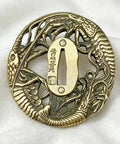 Shrimp Tsuba Brass Guard Fuchi Kashira Japanese Sword Fittings Dope Hand Guard Upgrade For Katana Wakizashi And Short Swords