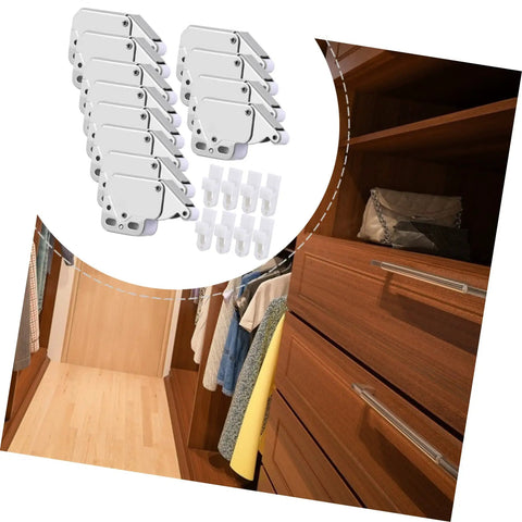 24 Pack Cabinet Door Kit Push In Latches For Cabinets Drawers And Wardrobes Keyless Spring Loaded Touch Release Bounce Catch Locks