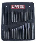 Heavy Duty 26 Piece Punch And Chisel Set With Taper Pin And Center Punches Chisels Gauge And Roll Up Storage Pouch Chrome Vanadium Steel