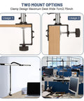 Dope 34.25 Inch Architect Desk Lamp in Black for Home Office with clamp design and adjustable mount options shown in office setting