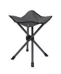 Apex Fold-Up Stool G-140 Black Grey Ultra Portable Camp Seat with steel frame and fabric seat