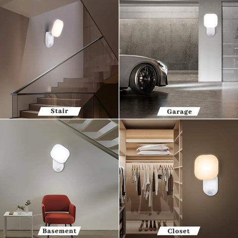 Straight Up Heavy Duty Wireless Motion Sensor Led Wall Lights With Rechargeable 6000 Mah Battery And Nifty Remote Control for stairs, garage, basement, and closet.