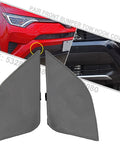 RAV4 AX40 Tow Hook Eye Cover Caps Front Left and Right Replacement Set For 2016 2017 2018 Bumpers two piece ABS black