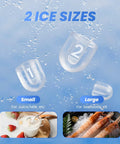 Top Notch Portable Ice Maker Creating Nine Bullet Cubes In Six Minutes, slays summer heat with two ice sizes for different beverages.