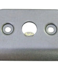 No Sweat Quarter Turn Spring Back Plates For One Inch Fit Smooth Sheet Metal And Vehicle Door Panel Mounting Super Tight Quick Swap Fastener Set Five Pack - close-up of a grey metal plate with holes.