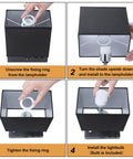 Assembly steps for Dope Dual USB Dimmable Bedside Lamp With Phone Stand And Type C Charging Ports Black Desk Lamp