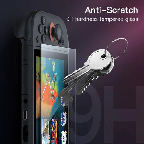 Nintendo Switch 2 2025 Screen Protector 9H Tempered Glass No Fuss Easy Install Tool Ultra Clear HD Clarity Anti Scratch Shield