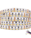 Ultra Bright Dual Row RGB CCT Flexible LED Strip Lights 270 LEDs Per Meter 5050 RGB And 2835 Warm White Daylight White Tape DC24V