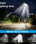 Ultra Bright Solar Street Light Outdoor Waterproof 80000LM Solar Powered Security Flood Light illuminating street