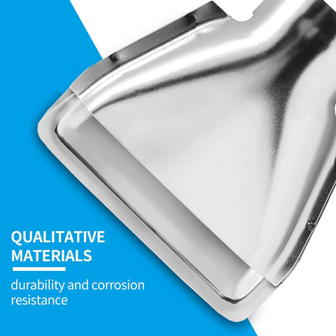Close-up of stainless steel reflector from Four Pcs Heat Gun Nozzle Kit Pro Grade Stainless Steel Reflector Nozzle Curved Nozzle And Round Nozzles
