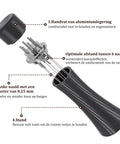 Espresso Distribution Tool With Six Plus Six Needle Set 0.4mm Espresso Stirrer showing aluminum handle and needle details.