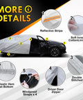 Custom Fit Car Cover For VW Beetle 2-Door 1960-1980, Six Layer Heavy Duty Waterproof All Weather Tarp With Cotton Lining features