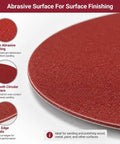 Get Your Hands On This Banger 100 Piece Assortment Pack Of Premium Aluminum Oxide Sanding Discs With Hook And Loop Backing close-up of abrasive surface