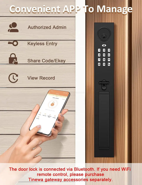 Heavy Duty Matte Black Smart Door Handleset Equipped With A Responsive Digital Keypad Reliable Auto Locking Deadbolt Direct Smartphone App Sync No Sweat Quick Install Fully Reversible Configuration For Modern Residence Front Doors