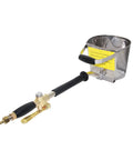 Air Powered Stucco Texture Sprayer For Cement And Plaster Wall Coating With Hopper Gun Four Nozzles Easy Handle Control Tool, side view
