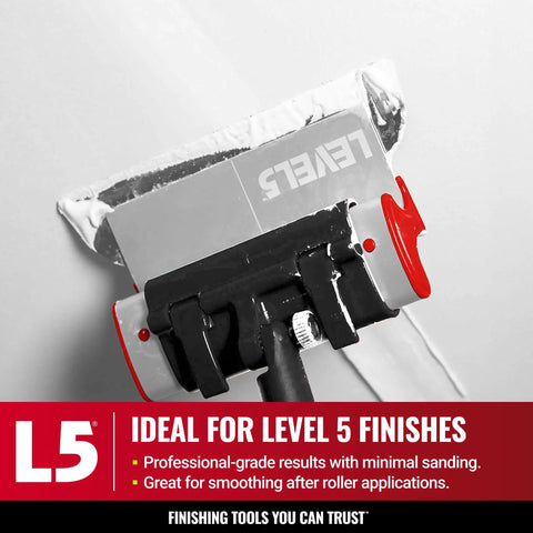 24-Inch Skimming Blade With 0.3mm German Stainless Steel Insert Replaceable Blade And Ergonomic Aluminum Profile used for finishing drywall surface.