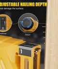 Adjustable nailing depth feature of Heavy Duty 3 In 1 Cordless Staple Gun Runs On 21V Power and shoots T50 staples.