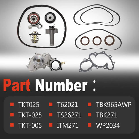 Engine Timing Belt Kit With Fresh Water Pump Set Compatible For Toyota Tacoma And Tundra Trucks From 1995 Till 2000 Ensure Smooth Engine Operation And Stop Breakdowns While Driving Using Beefy Parts That Outlast OEM Options Shop Best Deals Now. timing belt, water pump, seals, gasket