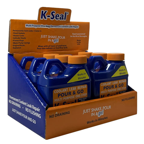 K Seal All Purpose One Step Permanent Coolant Leak Repair 8 Oz Bottle Shake Pour And Go Fixes Radiator Leaks Head Gasket Freeze Plugs Heater Core Water Pump Casing No Draining Required