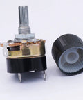 10K Ohm Linear Taper Potentiometer Dimmer Switch With On Off 2 Pack Carbon Potentiometer Kit 6mm Shaft black knob