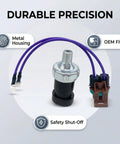 No Sweat Oil Pressure Sensor Switch Replacement Kit For Mercury Mercruiser Outboard Boats With Connector Pigtail Spade Terminals hassle-free gear fix in metal housing.