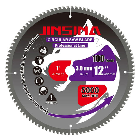 Ultimate 12-Inch 100-Tooth Tungsten Carbide Tipped Circular Saw Blade for Killer Precision Cuts on Aluminum and Non-Ferrous Metals