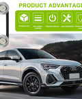 Universal Car Bumper Quick Release Kit Front And Rear Fasteners With Titanium Finish installed on silver SUV.