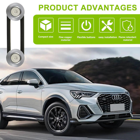 Universal Car Bumper Quick Release Kit Front And Rear Fasteners With Titanium Finish installed on silver SUV.