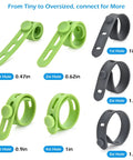 Silicone Cable Ties 5 Inch Flexible Cord Organizer Wraps Reusable Set Of 10 In Five Colors For Home Office Wire Management Soft Durable