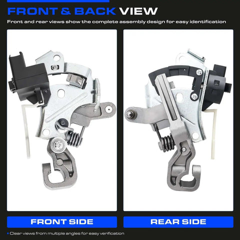 Front and back view of Dodge Ram Gear Shift Bracket With Solenoid Replacement Fits 2009 2018 Ram 1500 2500 3500 And Ram 1500 Classic 2009 2021 Drop In OE Style Mopar 68470756AA Compatible