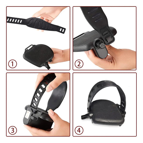 Grippy Rubber Pedal Straps 13 By 2.2 Inches Adjustable Universal Straps For Bicycle Cycle Stationary Bike Home Or Gym Use Durable Foot Retention For A Comfortable Ride featuring installation steps