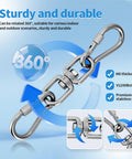 Heavy Duty 1200 Lb Capacity Swivel Ring Double Ended Eye Hook In 304 Stainless Steel Includes Swivel Hooks And Snap Hooks For Easy Installation