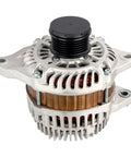 Replacement 12V 115 Amp Auto Alternator For 2007 To 2017 Patriot And 2007 To 2017 Compass And 2007 To 2012 Caliber With 6 Groove Pulley CW Rotation OEM Design 11231 Fits Your Ride, front view showing 6-groove pulley and casing details.