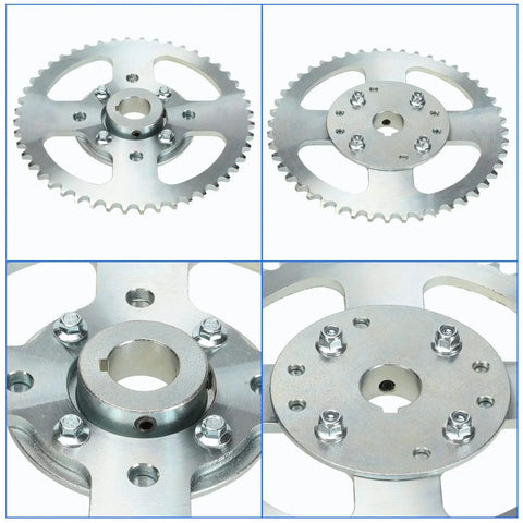 Beefy 8 Hole 48 Tooth Chain Sprocket Hub for Predator 212cc 196cc Go Kart Mini Bike with 1 Inch Bore and One Quarter Inch Keyway Heavy Duty Steel 420 Sprocket Replacement