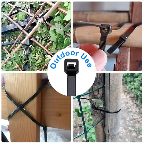 8 Inch Black Zip Ties 5000 Count Pack With 50 Pound Tensile Strength UV Resistant Self Locking Cable Ties for garden use
