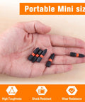 Hand holding Impact Magnetic Phillips Bit Set, 25 Pc, 1 Inch Bits With One Quarter Inch Hex Shank, S2 Steel, portable size