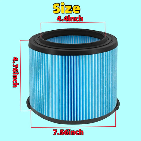 Two Pack VF3500 Beefed Up Three Layer Replacement Filter For Shop Vac Three To Four And A Half Gallon Wet Dry Vacuums size details