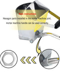 Heavy Duty Pneumatic Hopper Gun Features Four Jet Stucco Sprayer Nozzle For Cement Mortar Plaster And Concrete Wall Painting showing joint design.