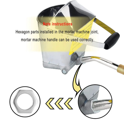 Heavy Duty Pneumatic Hopper Gun Features Four Jet Stucco Sprayer Nozzle For Cement Mortar Plaster And Concrete Wall Painting showing joint design.