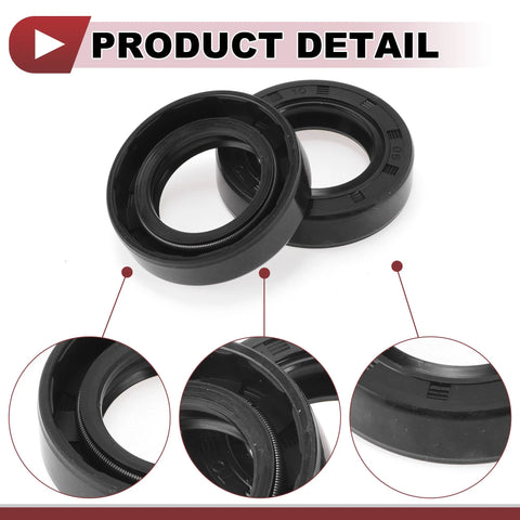 Five pack high pressure rotary shaft oil seals in black