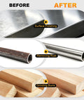 All In One 10-Piece 4.5 Inch Metal Polishing Kit For Angle Grinder showcasing surface polishing and rust removal effects