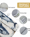 Blue Tuna Oil Painting Dish Drying Mat 18 X 24 Inches Absorbent Microfiber Kitchen Counter Pad Machine Washable with features