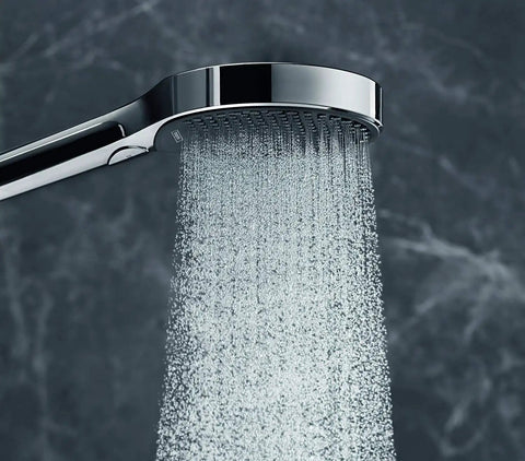 Rainfinity 5-Inch Handheld Shower Head With Three Spray Modes PowderRain Intense PowderRain MonoRain Chrome Finish Delivers Up To 2.5 GPM