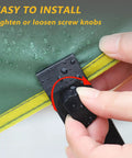 Heavy Duty Tarp Clips With Lock Grip 16 Pack Tarp Clamps being adjusted on wet tarp for stability
